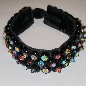 Elegant Black Beaded Hair Accessory